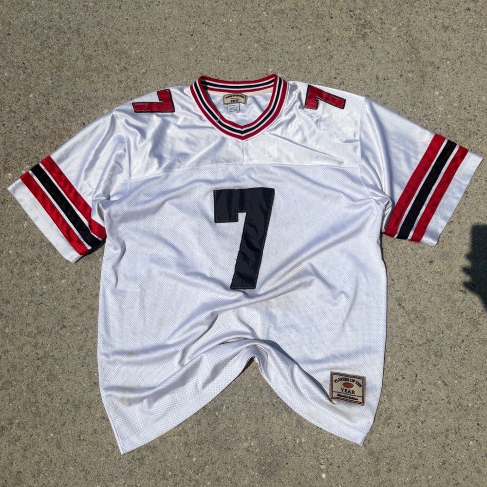 Vintage DMX Players of the Year Atlanta 7 Football Jersey White Mens 58/3XL
